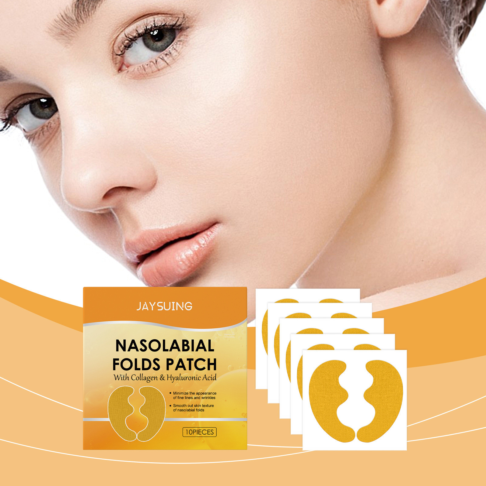 Eye Pad Collagen - Wrinkle Removal Patch Hyaluronic Nasolabial Folds