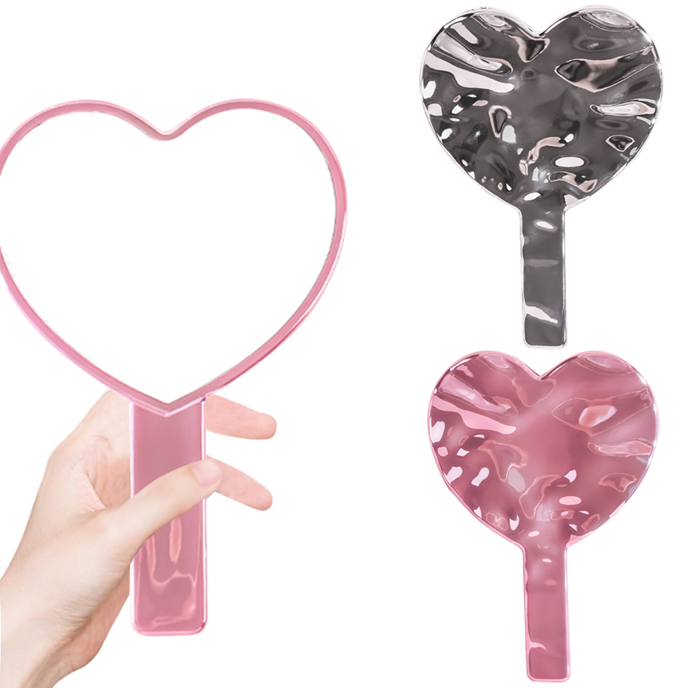 Eyelash Extension Glasses - 1pc Handheld Makeup Mirror Electroplate Mirror