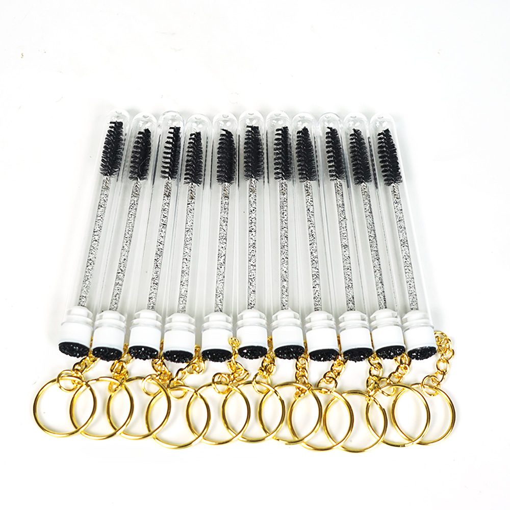 Eyelash Extension For Beginners - 20pcs Keyring Eyelash Spoolies Brush Mascara