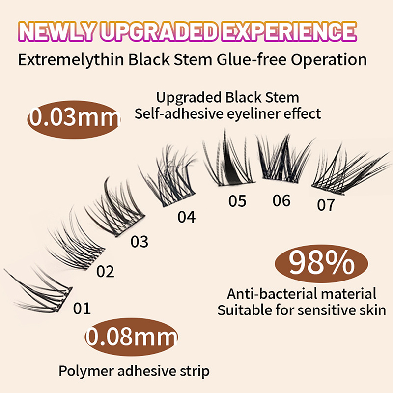 100-160Cluster Eyelash Extensi - Eyelash Extension No 10 评论和价格