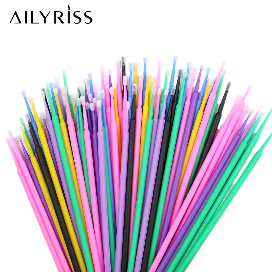 100PCS/Lot Disposable Eyelash  - Micro Brush Applicator 评论和价格