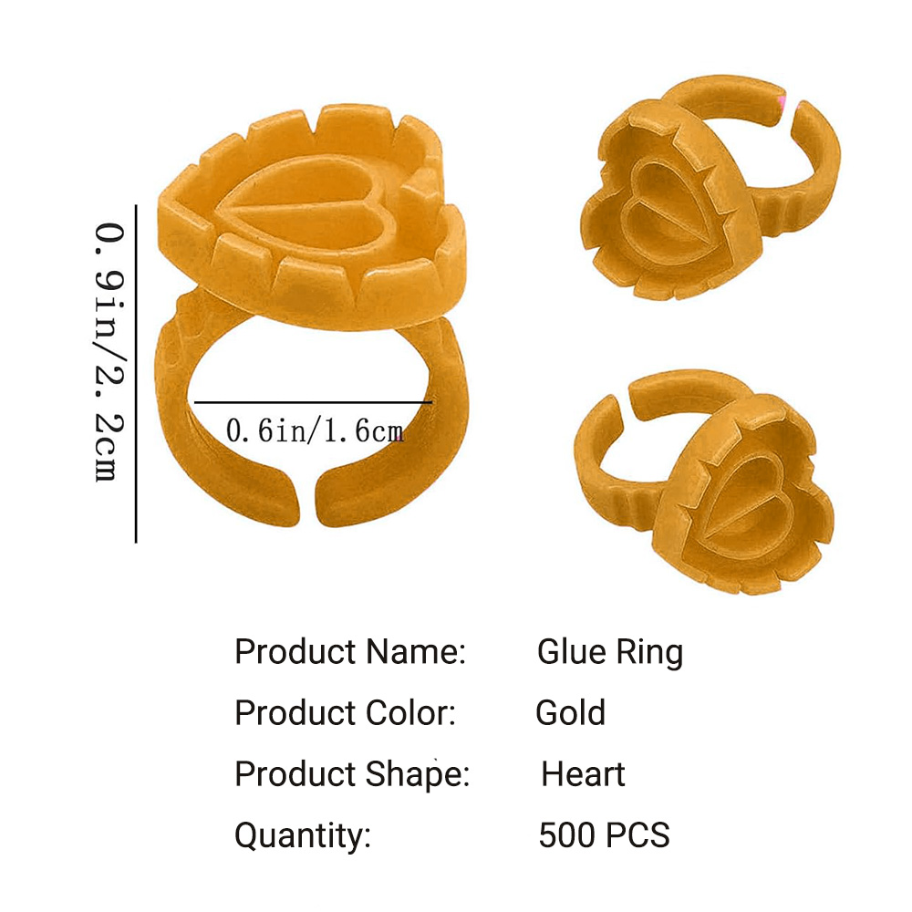 500PCS Glue Rings for Lash Ext - Eyelash Extension For Beginners 评论和价格