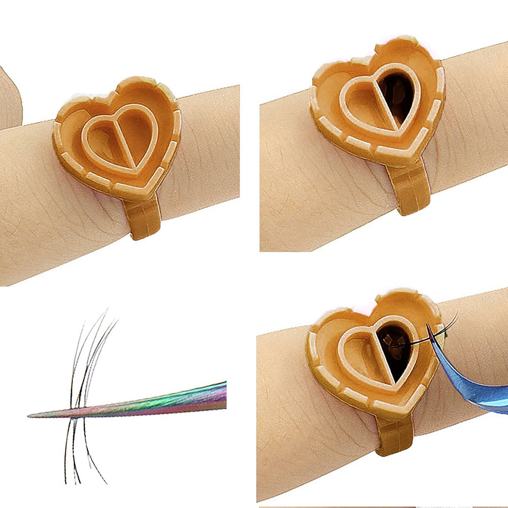500PCS Glue Rings for Lash Ext - Eyelash Extension For Beginners 评论和价格