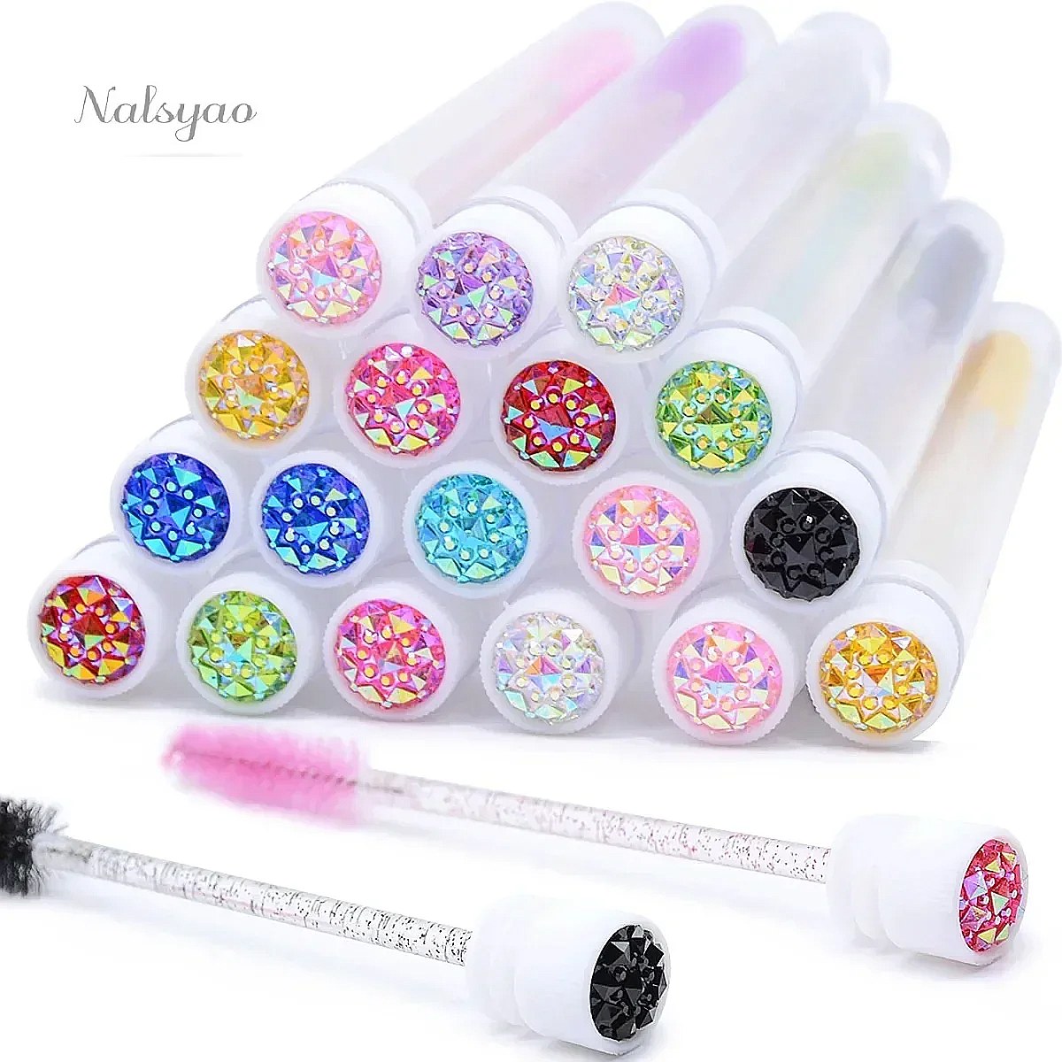 50Pcs Crystal Eyelash Brush Tu - Micro Brush Applicator 评论和价格