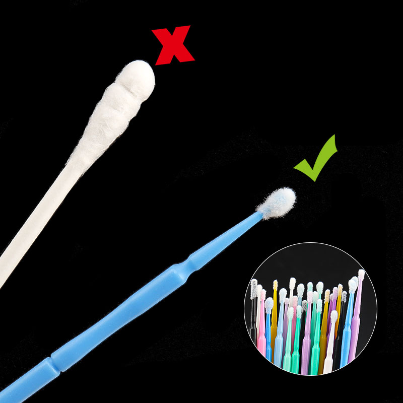 100PCS/Bag Bamboo Eyelash Exte - Micro Brush Applicator 评论和价格