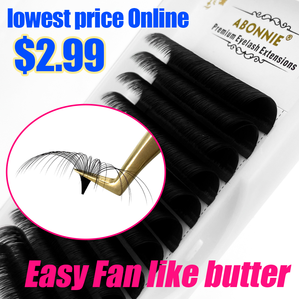 Abonnie 0.03-0.10mm Easy Fan L - Eyelash Extension For Asian Eyes 评论和价格