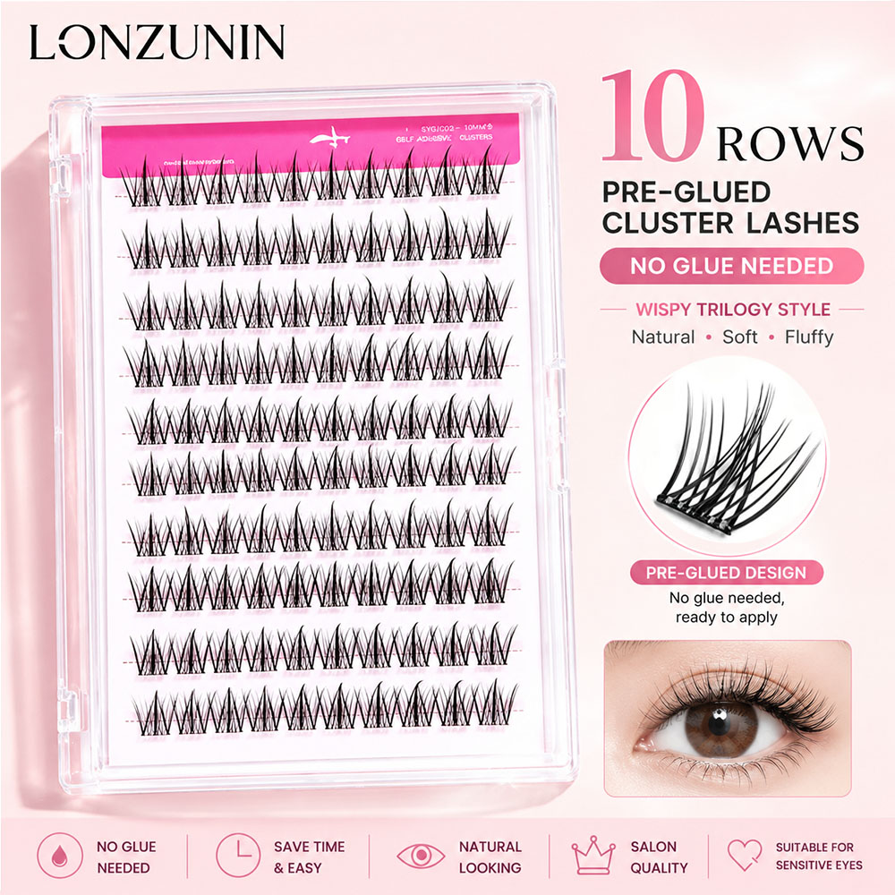 Premium Self Adhesive Wispy Cl - Eyelash Extension No 10 评论和价格