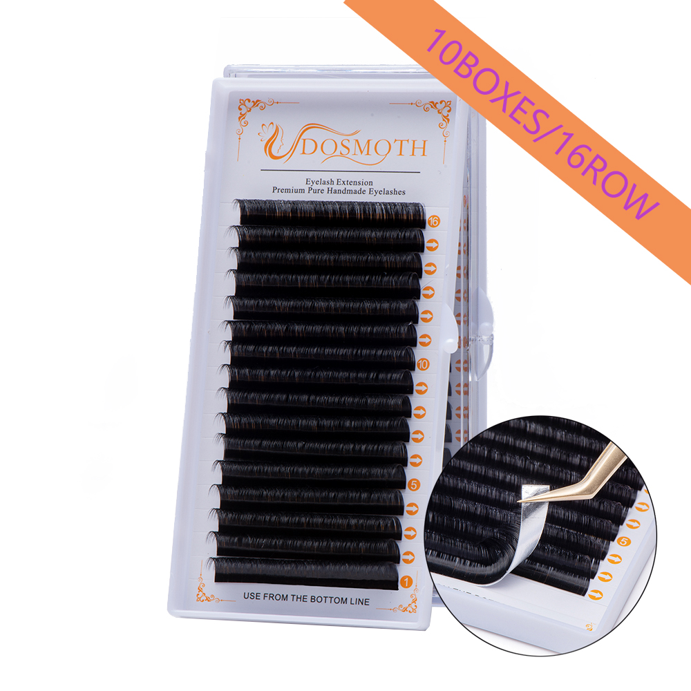 DOSMOTH 10 boxes 16rows 7-16mm - Eyelash Extension For Asian Eyes 评论和价格