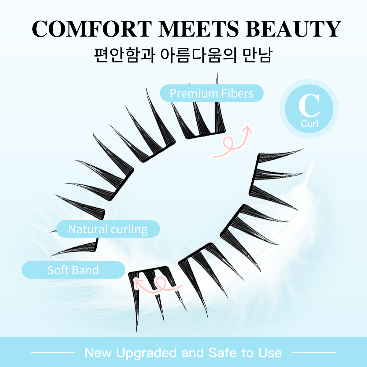 80 Cluster No-Gule Fairy False - Eyelash Extension No 10 评论和价格