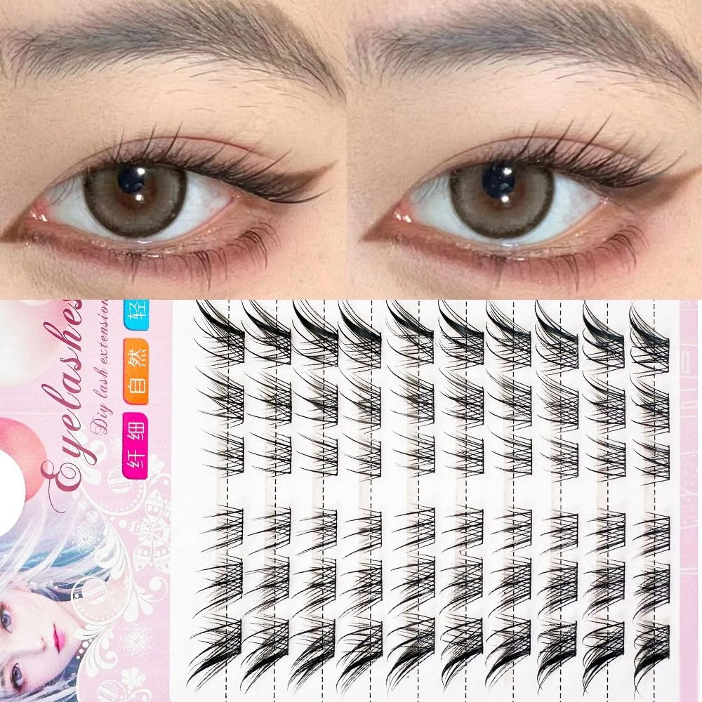 3D Cat Eye Clusters Lashes Nat - Eyelash Extension For Asian Eyes 评论和价格