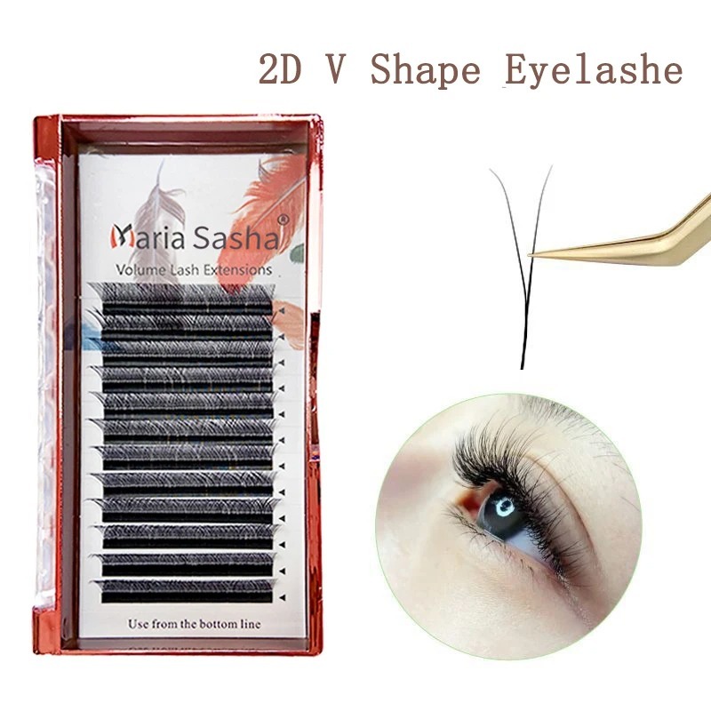 MARIA 2D Y Shape Eyelashes Han - Eyelash Extension For Asian Eyes 评论和价格